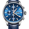 Aerowatch Aerowatch 61989 AA01  61989 AA01 механические мужские часы  синий циферблат, браслет кожаный — вид спереди